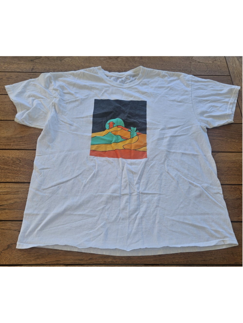 Grizzly Griptape "Beware of the Bear" Desert Graphic Tee White Size XL